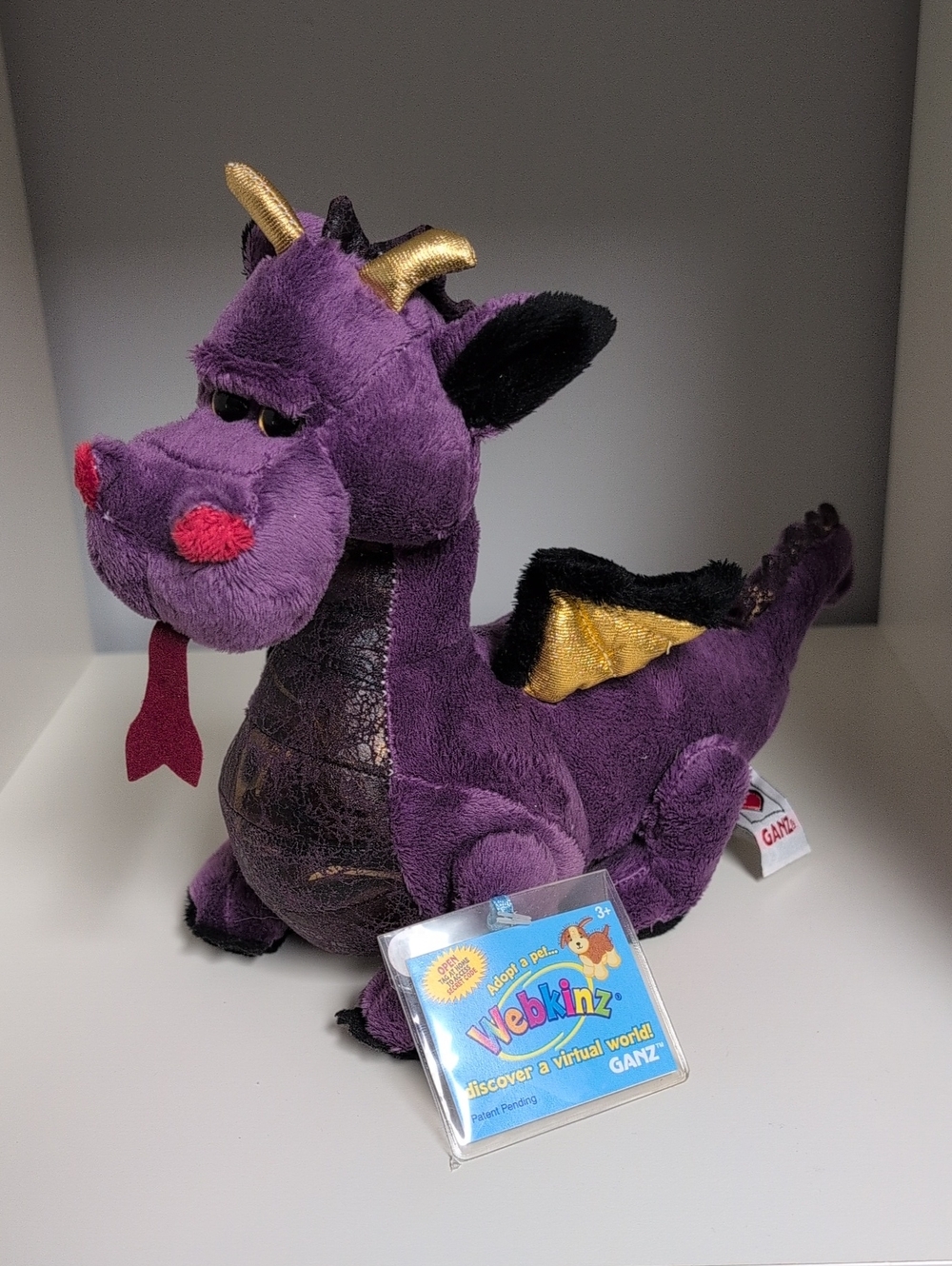 ♥️NWT♥️ Webkinz Emporer Dragon NWT With Code Purple Dragon Collectible GANZ